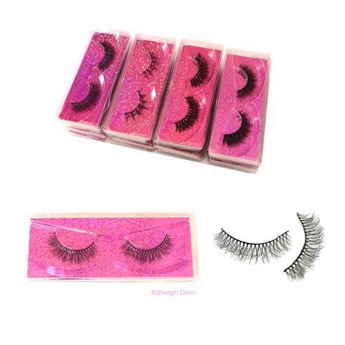Natural Look Fluffy Eye Lashes, Faux 3D Mink Lashes 10 Styles Eyelashes Wholesale(10 Pairs)