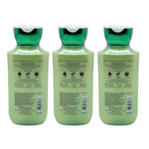 bath & body works VANILLA BEAN NOEL Body Lotion Gift Set with a BLUE Bow for Holiday - Pack of 3 (2023 Edition)