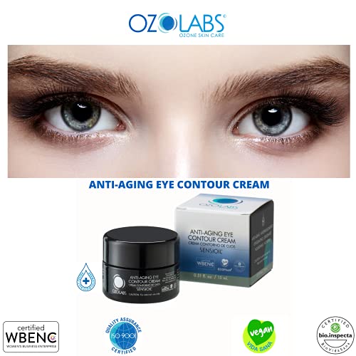 OZOLABS | ANTI-AGING EYE CONTOUR CREAM | With the benefits of certified organic ozonated oils | ISO 9001 | 0.5 fl. oz.
