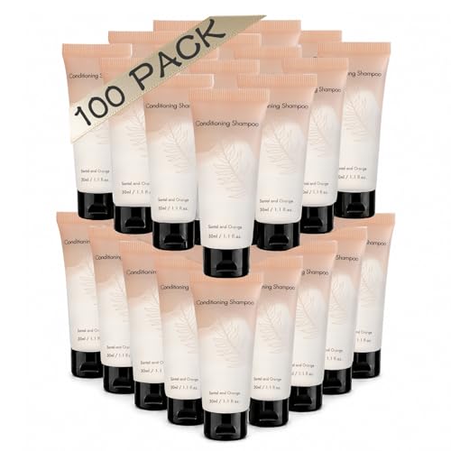 Travel Size 2-in-1 Shampoo & Conditioner Set 100 Pack - Individually Sealed, TSA Approved, Hotel Toiletries