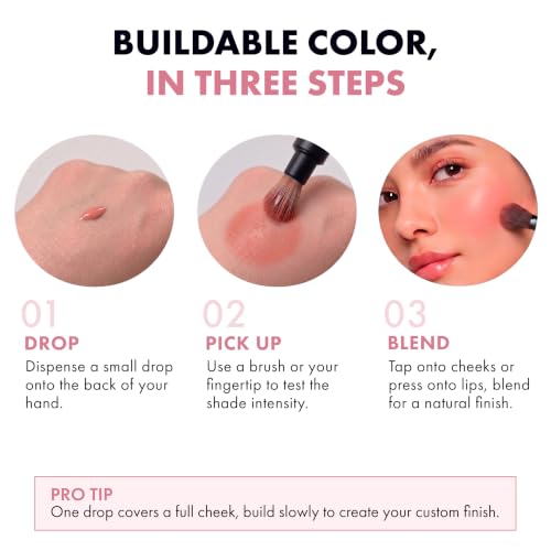 Buildable Watercolour Liquid Blush - So Pretty Pink Shimmer Cheek & Lip Tint