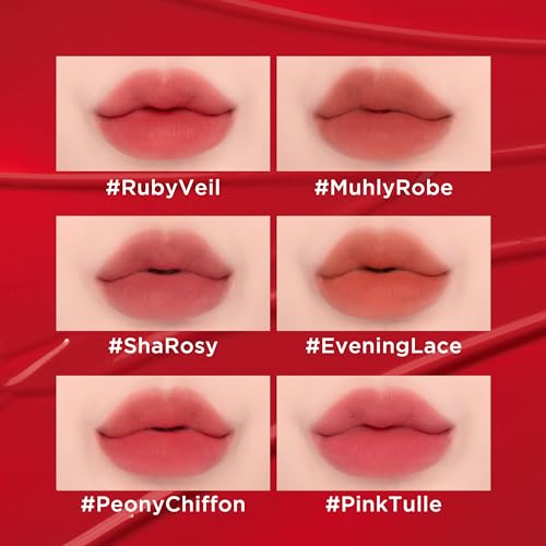 Pink Tulle Lip Tint - Velvet Finish, See-Through Lip Makeup, Long-Lasting