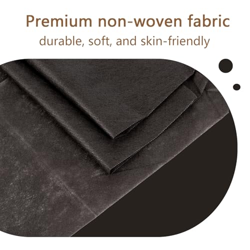 YEEOZOE Black Disposable Bed Sheets 100pcs for Massage, Spa & Salon