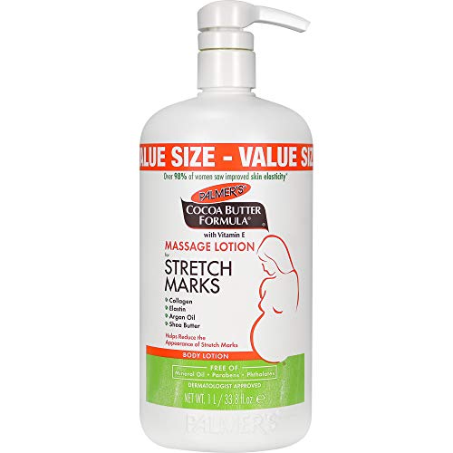 Pregnancy Stretch Mark Lotion with Cocoa Butter & Oils - 33.8 oz & 8.5 oz Travel Size