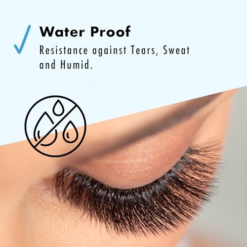 D-UP False Eyelash Glue for Lash Extensions with Transparent Rubber Type, LASH Cluster Glue Waterproof for Long-Lasting & Eyelash Natural Look from Japan, 501