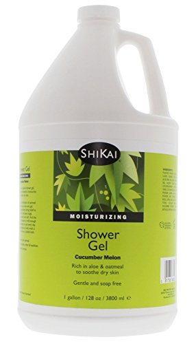Moisturizing Shower Gel with Aloe & Oatmeal - Cucumber Melon, 128 Fl Oz - Long Lasting Hydration & Gentle Formula