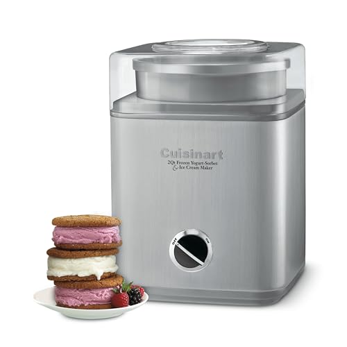Brushed Chrome 2 Qt Fully Automatic Ice Cream Maker - Cuisinart ICE-30BCP1ES
