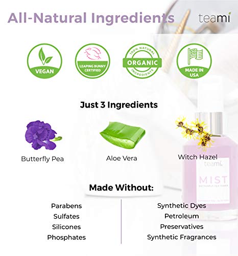Hydrating Alcohol-Free Face Mist Spray Toner for Sensitive Skin - Organic Witch Hazel & Aloe Vera