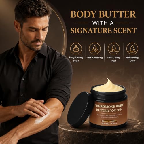 Derperzi Pheromone Body Butter for Men - Long-Lasting Fragrance & Deep Hydration (2 Pack)