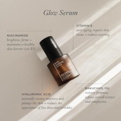 Skin Essence Organics Glow Serum, Anti-aging Hyaluronic Acid and Niacinamide, 30ml