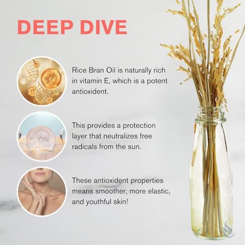 ClearLee Rice Bran Oil 64 oz - Pure Cosmetic Grade Natural Skin & Hair Oil for Massage & DIY Beauty