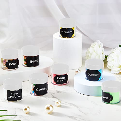 1 oz Plastic Cosmetic Jars with White Lids - Set of 100, Reusable & Leakproof