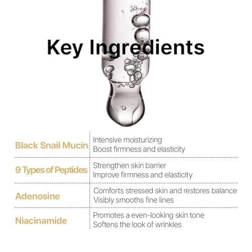 Black Snail & Peptide Moisturizer for Anti-Aging & Skin Elasticity 1.85 Fl Oz