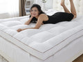 White Queen Memory Foam Mattress Topper 3 Inch 1700GSM Shredded Support