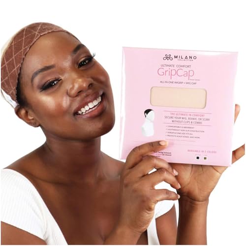 All-In-One Wig Grip Cap for Women - Adjustable Anti-Slip Under Wig Band, Nude, 1 Pack