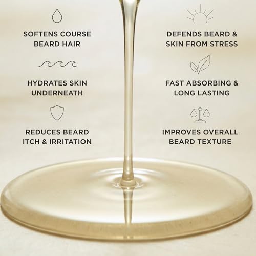 Beard Oil for Men - Growth Serum with Olive Oil & Squalane | Deep Conditioning & Hydration