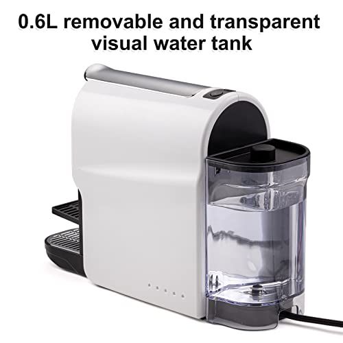 Espresso Capsule Coffee Maker with 20 Bar Pump, Removable Water Tank, Adjustable Cup Tray