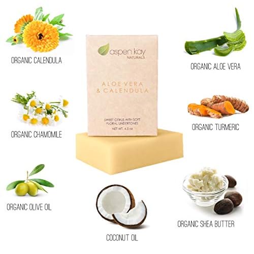 Soap Set - Made with Natural and Organic Ingredients. Gentle Soap. 1 Arnica & Mint - 1 Calamine Soap ? 1 Calendula Soap - 4.5oz Bar