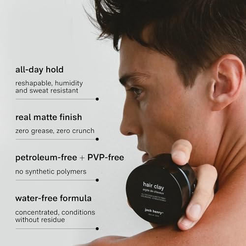 Men's Hair Clay Matte Finish Wax-Based Styling Pomade 1.6 oz - Strong Hold