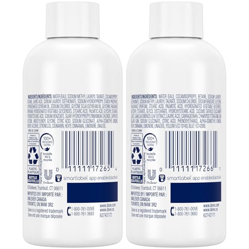 Dove Body Wash Travel Essentials Variety 4-Pack ? Refreshing Cucumber & Green Tea + Deep Moisture Nourishing Body Washes, 3 Oz Ea