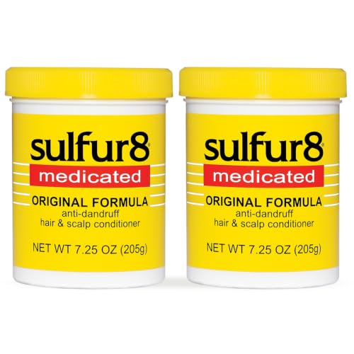 SULFUR8 Medicated Anti-Dandruff Hair & Scalp Conditioner 7.25 oz Pack of 2 - Soothes Itchy Scalp & Moisturizes All Hair Types