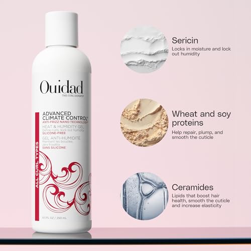 Ouidad Advanced Climate Control Heat & Humidity Curl Gel 8.5oz – Long-Lasting Hold