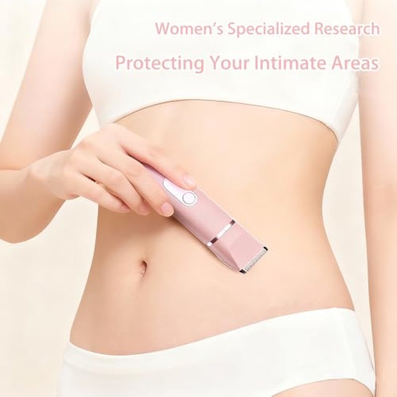 5-in-1 Electric Bikini Trimmer for Women ? IPX7, Painless Electric Razor & Shaver with Dual Blades, Women Pubic Facial Nose Body Leg Hair Removal, USB Recharge Dock, Waterproof Hygiene Razor