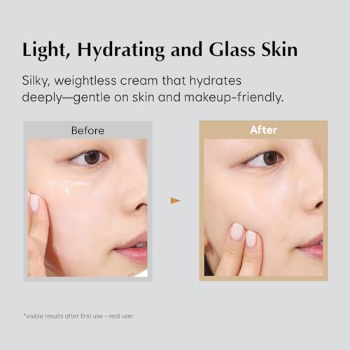 Deep Hydrating Rice Cream for Skin Barrier Support - Moisturizer with Glow-Enhancing Finish