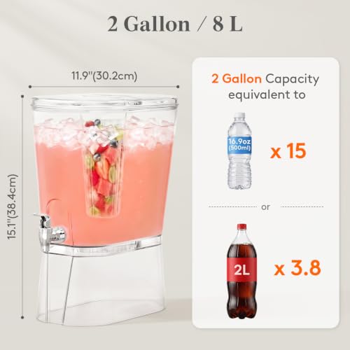 2 Gallon Drink Dispenser with Leak-Proof Spigot & Fruit Infuser - Variation 3