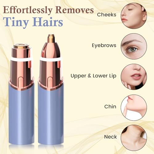 Infinity Choices Blue 2-in-1 Rechargeable Facial Hair & Eyebrow Trimmer with LED Light