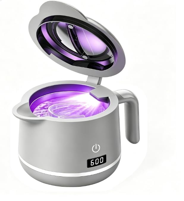 Ultrasonic Retainer Cleaner Machine for Denture and Jewelry Cleaning - Grass Green