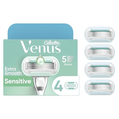 Venus Deluxe Smooth Sensitive Women's Razor Blade Refills, 4 Count, Holiday Gifts for Women