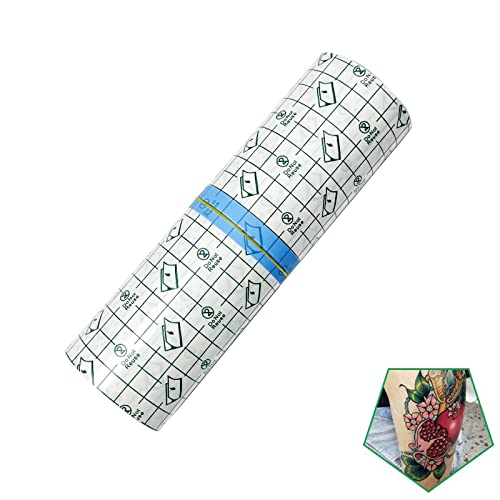 Waterproof Tattoo Aftercare Bandage Roll 8X360 Inch - Transparent, Flexible, Skin-Friendly