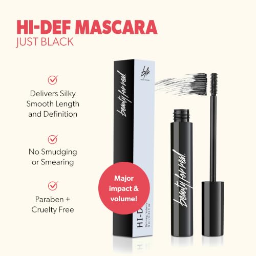 Hi-Def Mascara - Defining & Volumizing Lash Definition, Just Black, 0.31 fl oz