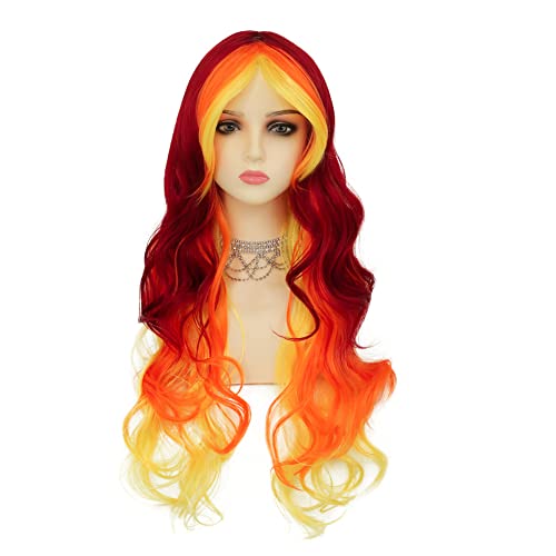 Colorful Long Curly Wavy Costume Wigs for Women - Halloween & Cosplay