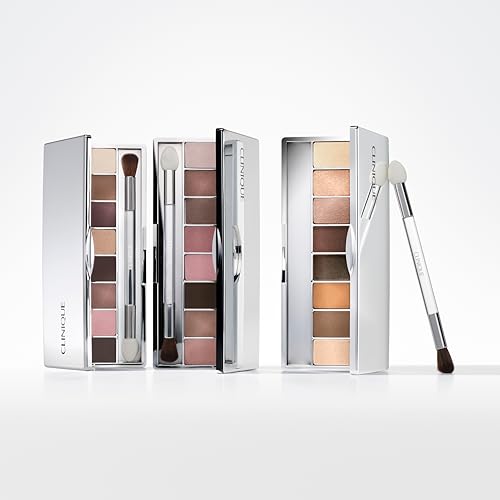 Clinique All About Shadow Eye Shadow Palette, 8 Silky + Buildable Shades | Black Honey, Pink and Nude Honey | Safe For Sensitive Eyes