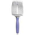 Olivia Garden Fingerbrush Curved and Vented Paddle Brush for Blow Drying - Ideal for Styling and Detangling All Hair Types - Scalp Massager Brush