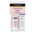 Neutrogena Pure & Free Baby Mineral Sunscreen Stick with Broad Spectrum SPF 50, Baby Face & Body Sunscreen, 0.47 oz 1 ea (Pack of 3)