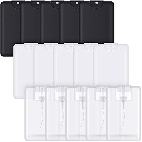 Patelai 15 Pcs 20 ml Perfume Spray Bottles Cardcase Like Plastic Refillable Fine Mist Spray Dispenser Portable Moisturizing Sprayer Box Empty Travel Bottle for Makeup Cosmetic Essential Oil