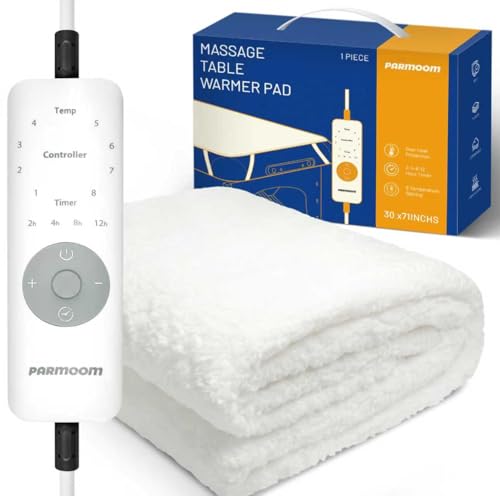 Massage Table Warmer Heating Pad Professional Bed with 4 Timer, 8