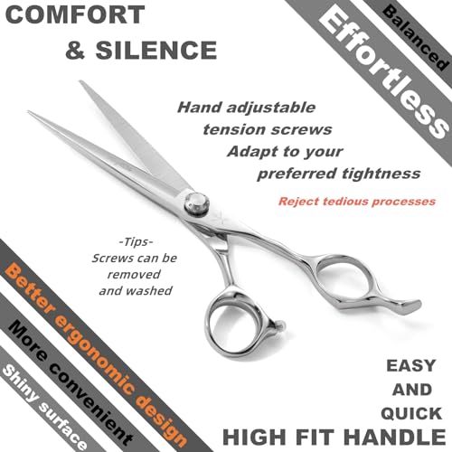 Fengliren 6.5 Inch Professional Hair Cutting Scissors - Sharp Stainless Steel Shears for Hairdressing & Salon Use