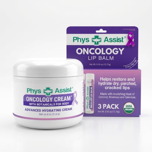 PhysAssist Oncology Lip Balm & Skin Care Set for Chemo Patients, 4oz