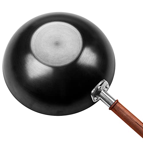 ZWILLING 12-inch Carbon Steel Wok with Lid - Black, High-Heat Cooking