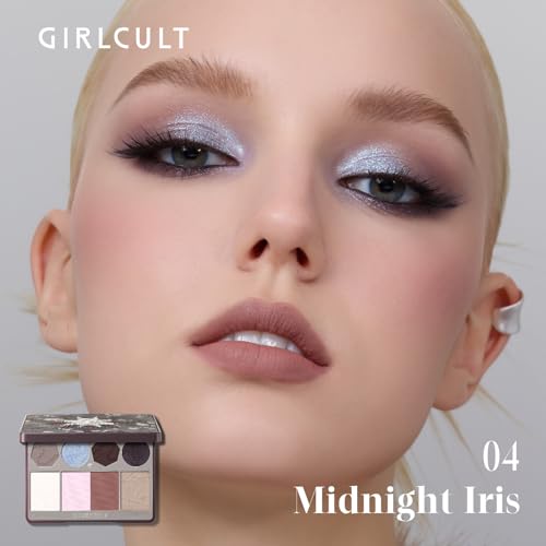 GirlCult All-in-One Makeup Palette - Midnight Iris, Cool-Toned Full Face Compact