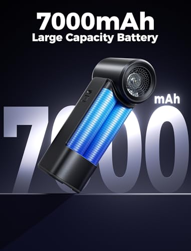 Portable Cold Air Cooler with Mist Chill System - Black, 7000mAh, Reverse Charging