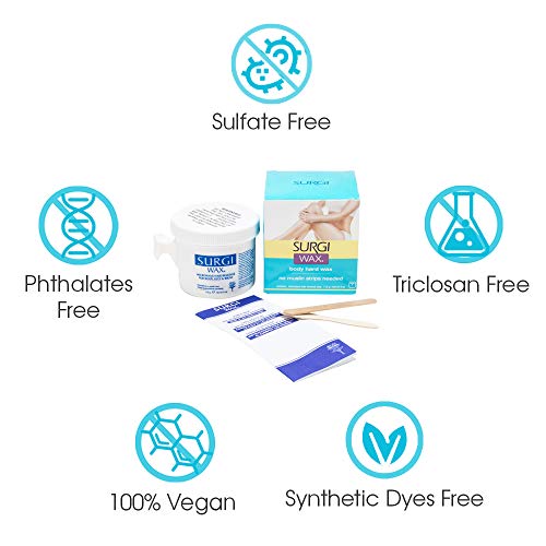 Surgi-Wax Microwave Hair Removal Hard Wax for Body, 4-Ounce Boxes (Pack of 2)