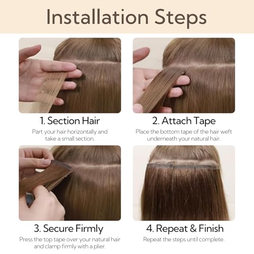 Hotbanana Tape-in Hair Extensions 16 Inch Natural Black to Light Blonde 20pcs 50g