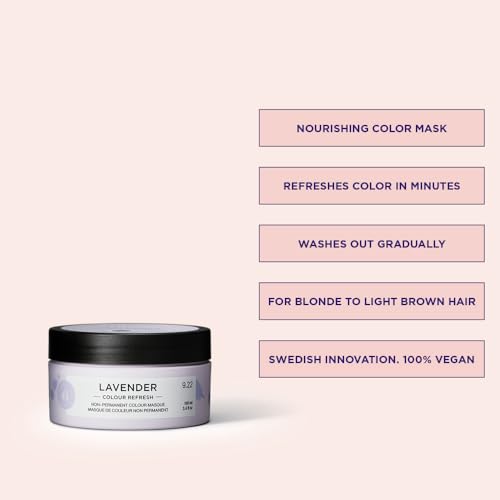 Maria Nila Color Refresh Lavender Hair Mask - 3.4 Fl Oz, Soft Lavender Tones