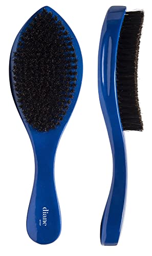 Blue Diane Prestige Medium Boar Bristle Curved Wave Hair Brush - Pack of 2