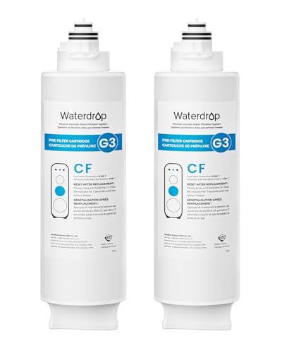 Waterdrop G3-2CF Reverse Osmosis Filter Replacement for G3-W G3P600 G3P800 Systems